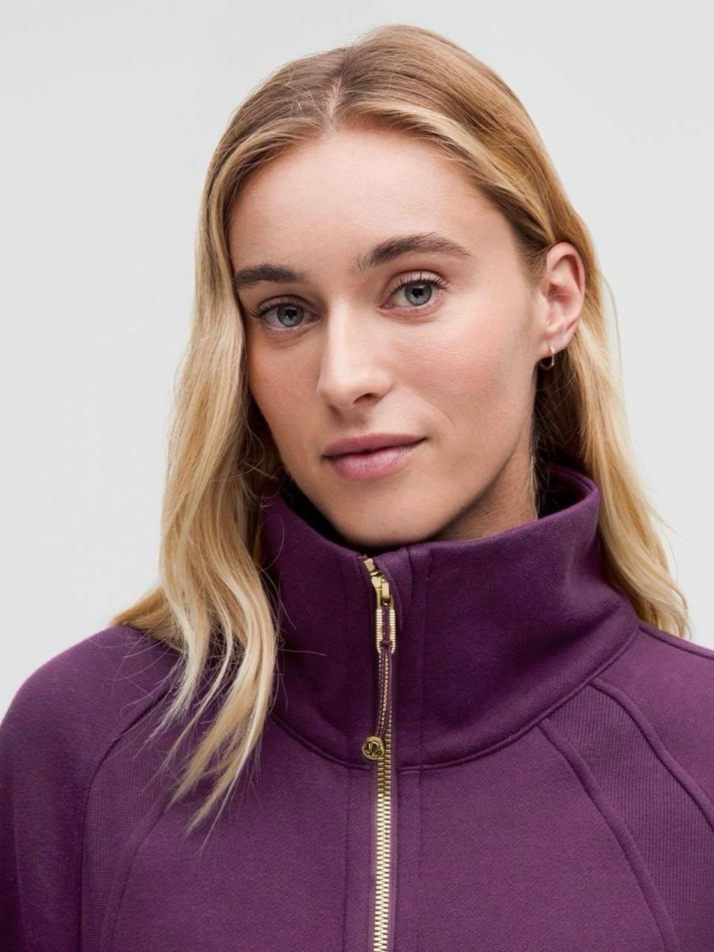 Lululemon Oversized  Half-Zip Funnel Neck Scuba - Dramatic Magenta/Gold~NWT - Picture 2 of 6